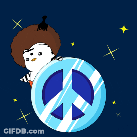 Zebra With Afro Sleeping On Peace Sign GIF