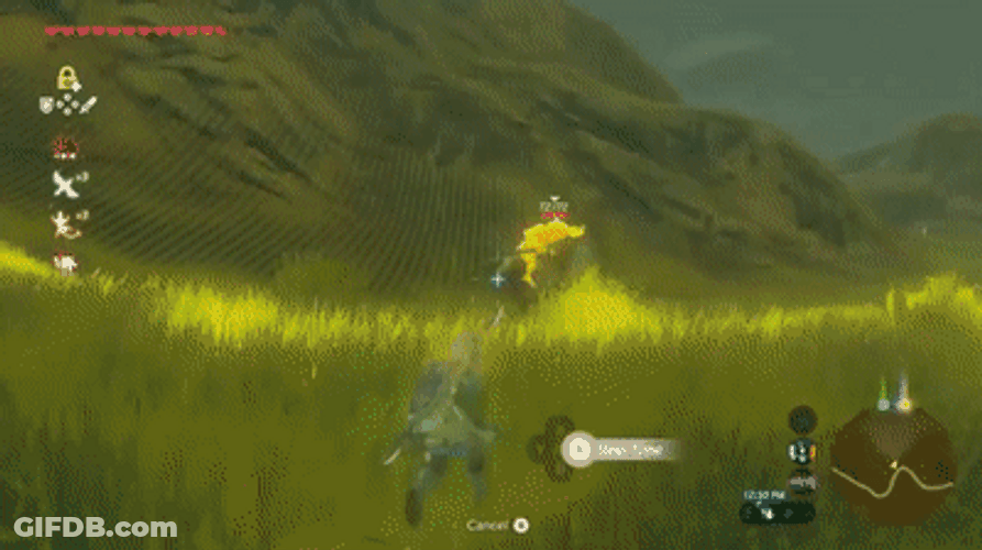 Zelda Link Attacking Gameplay GIF
