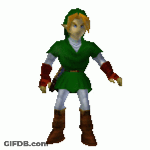 Zelda Link Back Flip GIF