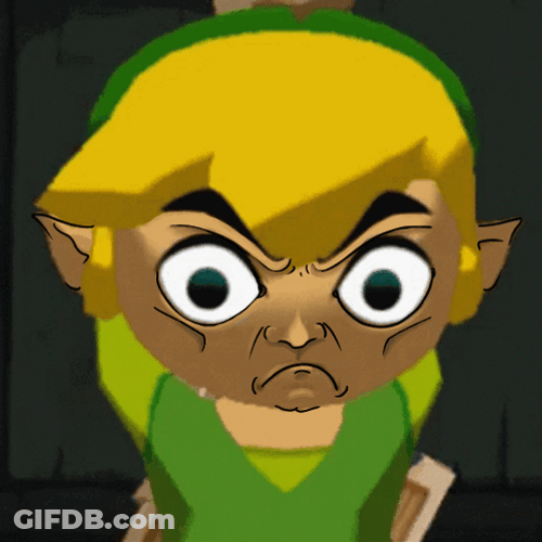 Zelda Link Troll Face GIF