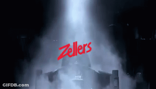 Zellers Logo On Black Background GIF
