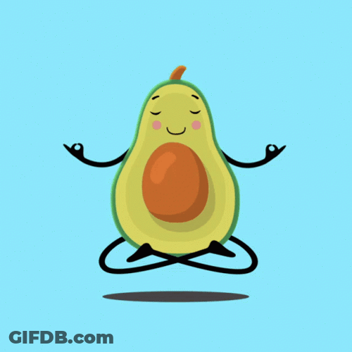 Zen Avocado Meditating GIF