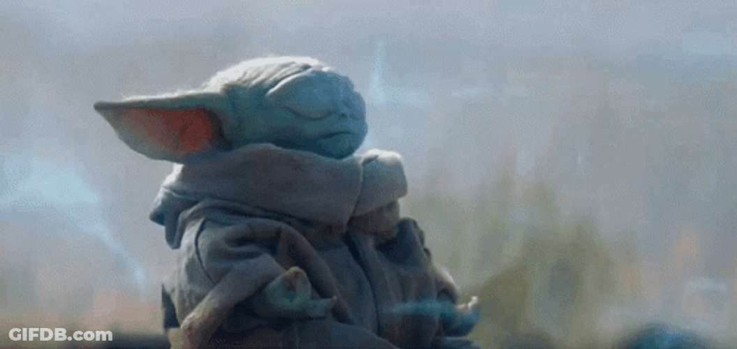 Zen Baby Yoda Meditating GIF