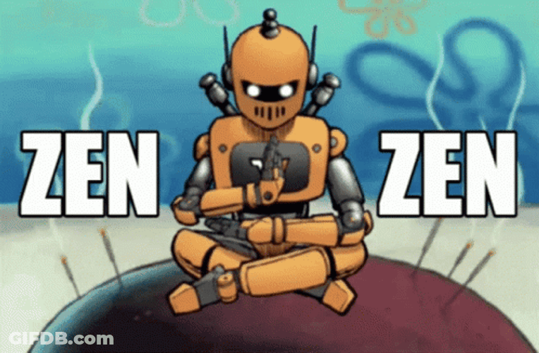 Zen Crypto Robots Meditation GIF