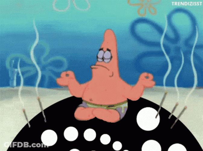 Zen Patrick Meditate GIF