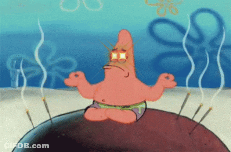 Zen Patrick Star Eyes Meditate GIF