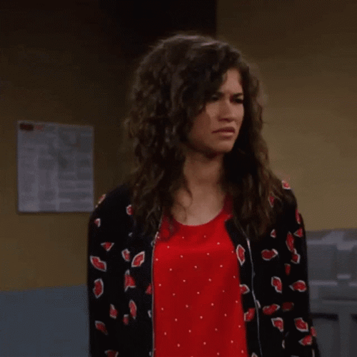 Zendaya Confusedly Staring GIF