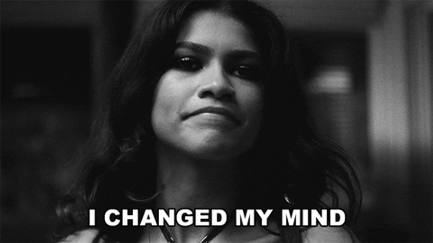 Zendaya I Changed My Mind GIF