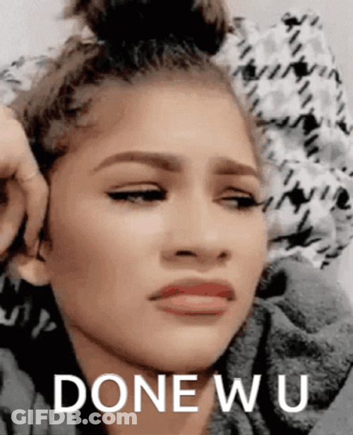 Zendaya Im Done GIF
