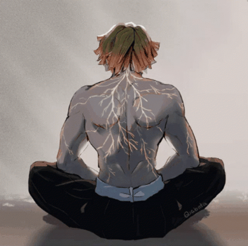 Zenitsu Back Veins GIF