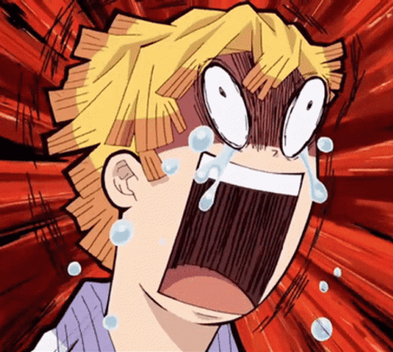 Zenitsu Crying Loudly GIF