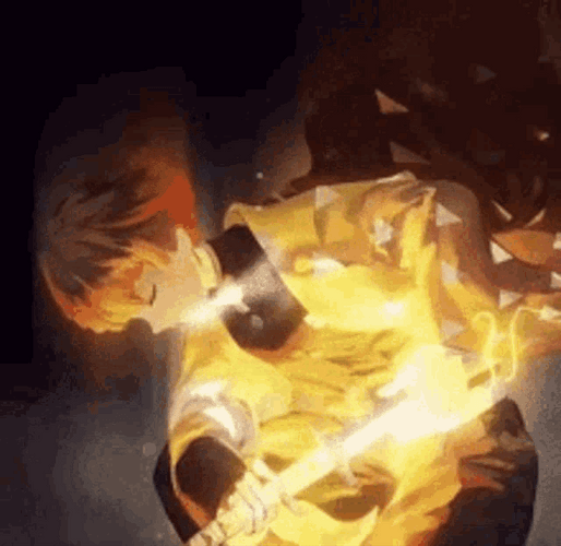 Zenitsu Sleep Fighting GIF