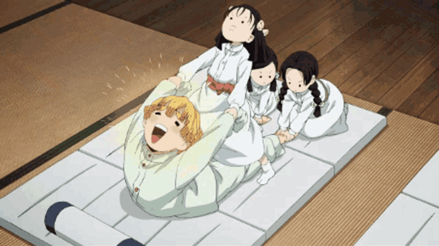 Zenitsu Stretching GIF