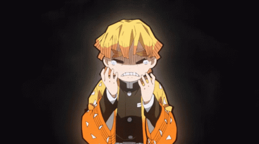 Zenitsu Tears Falling GIF