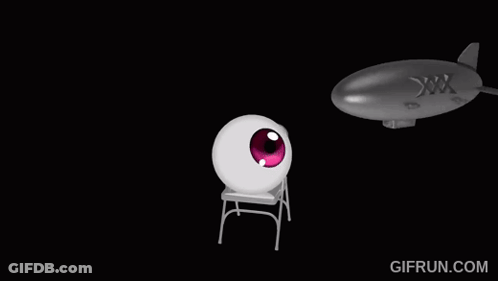 Zeppelin With Pink Eye GIF