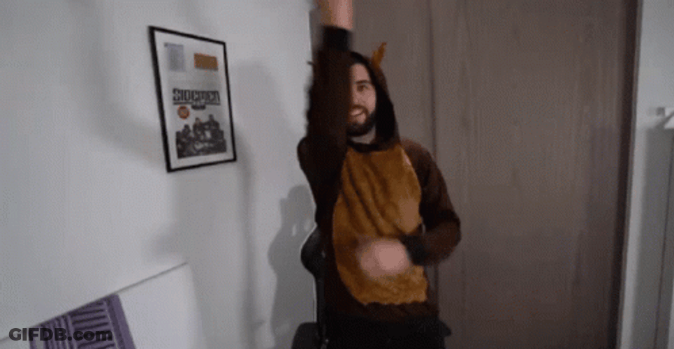Zerkaa Dancing Reindeer Woah GIF