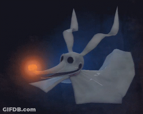 Zero From Nightmare Before Christmas With Long Beak GIF