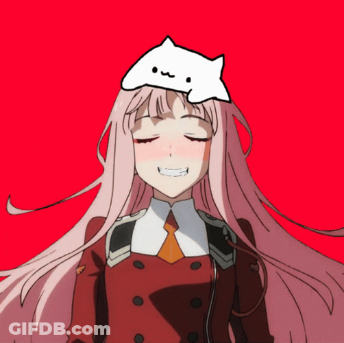Zero Two Bouncy Dance With Quby GIF