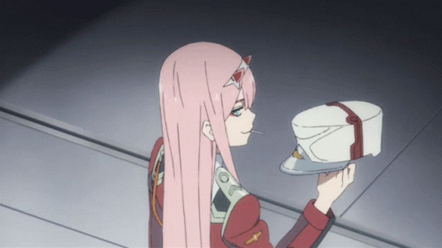 Zero Two Lazily Throwing GIF