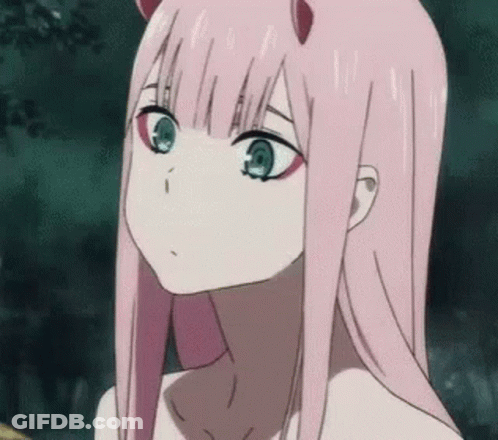 Zero Two Pink Hair Horns Green Eyes Darling In The Franxx GIF