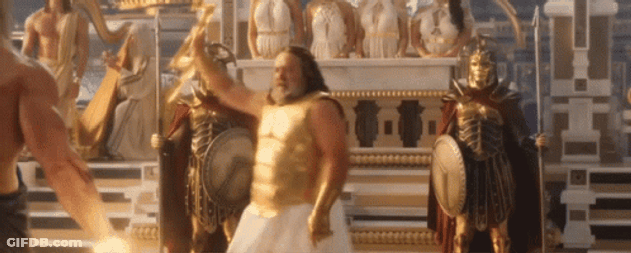 Zeus Lighting Thunder Love Thor GIF