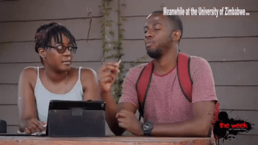 Zimbabwe University Students Eating GIF