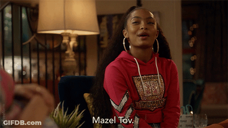 Zoey Tov Cheerful Mazel Tov GIF