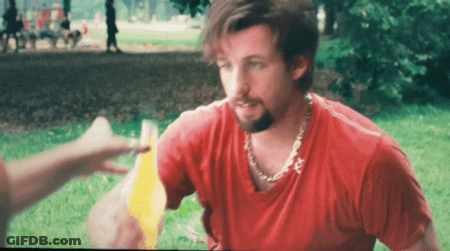 Zohan Chugging Bottled Drink GIF