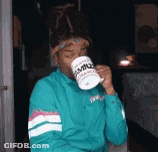 Zoie Sips Tea GIF