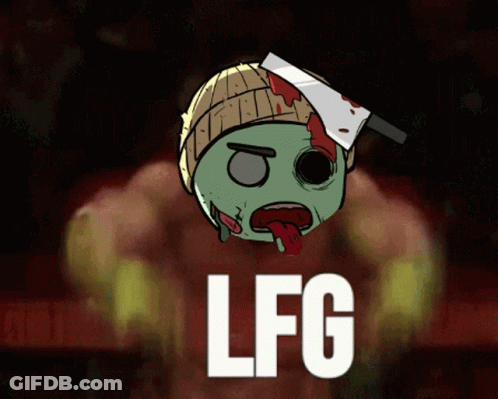 Zombie Holding Knife LFG GIF