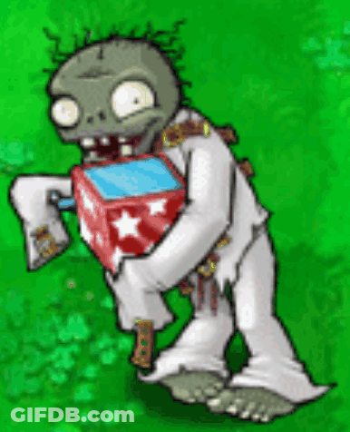 Zombie Holding Star Box GIF