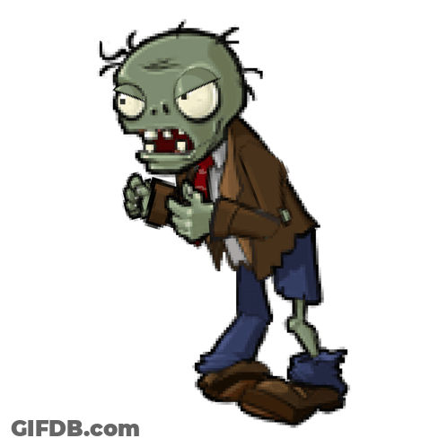 Zombie In Brown Jacket And Tie GIF