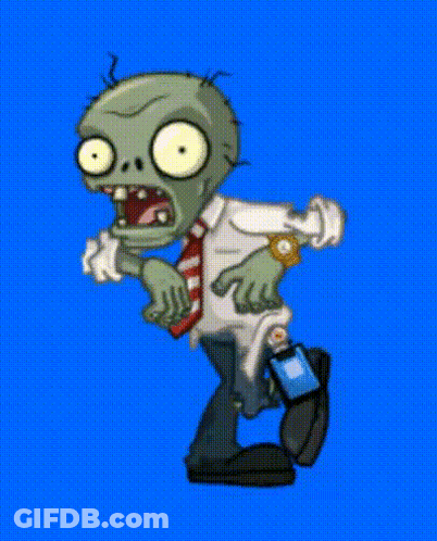 Zombie In White Shirt And Tie GIF