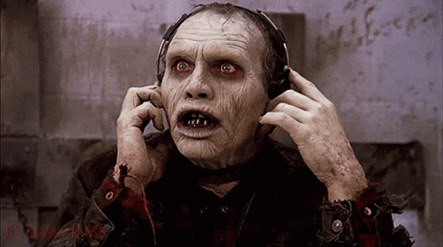 Zombie Listening To Music GIF