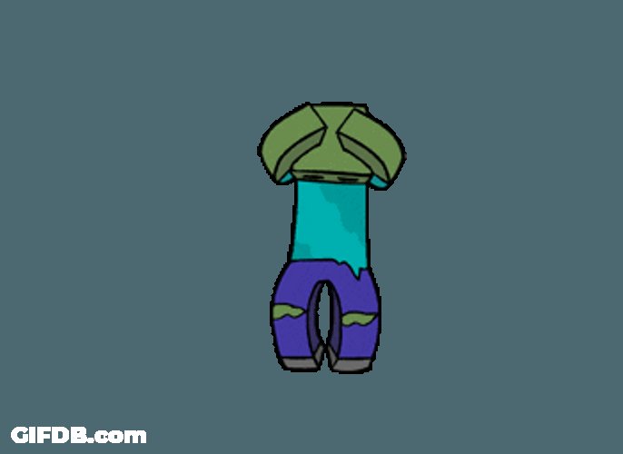 Zombie Minecraft Axolotl GIF