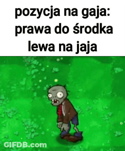 Zombie Pozycja Na Gaja Prawa Do Środka Lewana Jaja GIF