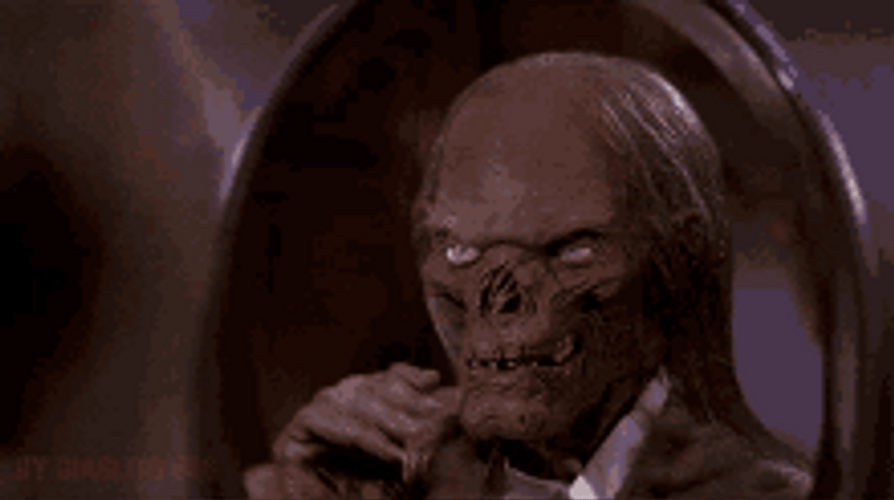 Zombie Screaming In The Mirror GIF
