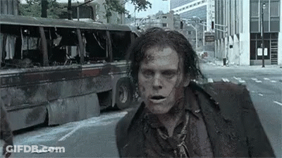Zombie Walking City Street GIF