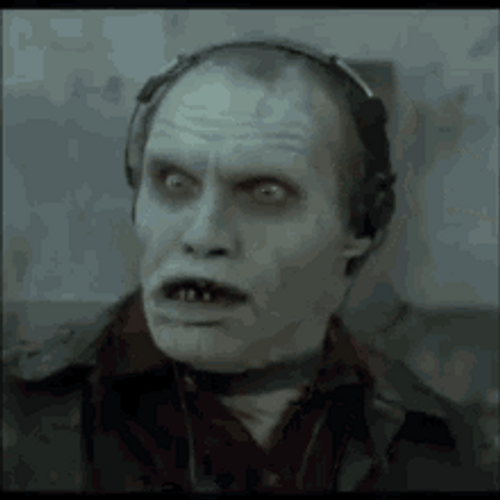 Zombie With Headphones GIF