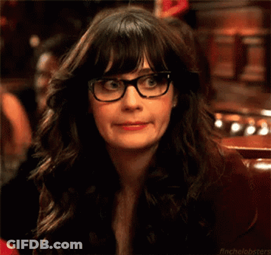 Zooey Deschanel No Thank You Reaction GIF