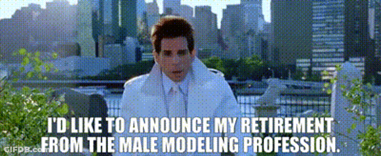 Zoolander Ben Stiller As Derek Zoolander Announces Retirement From Profession GIF