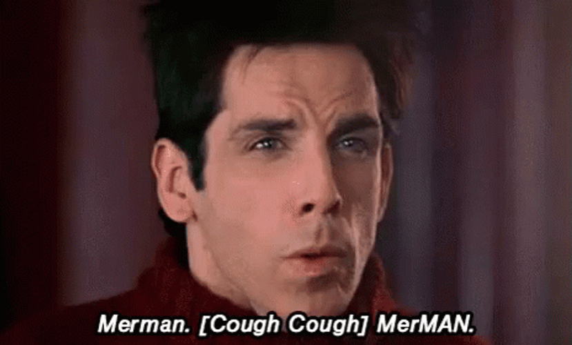 Zoolander Merman Cough GIF