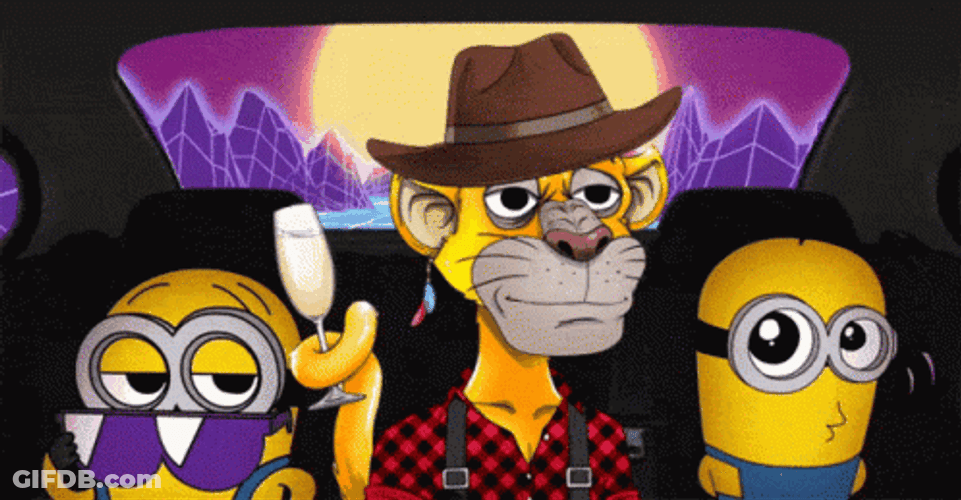 Zoom Background Panther Minion GIF