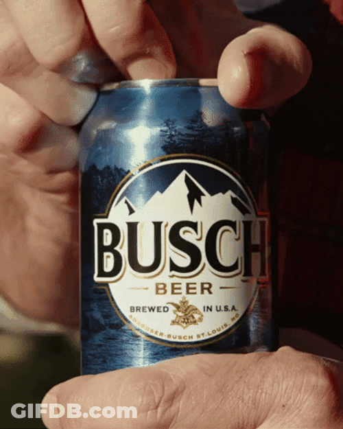 Zoom In Busch Beer Can GIF