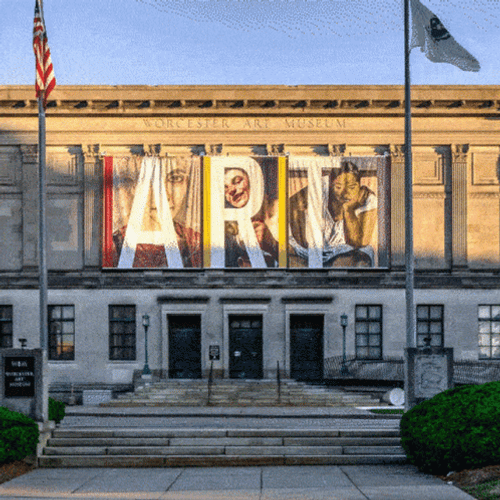 Zooming In A Painting Museum GIF