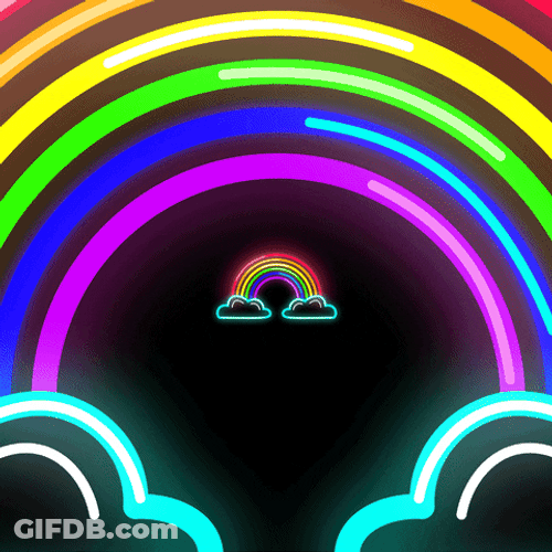 Zooming Neon Rainbow GIF