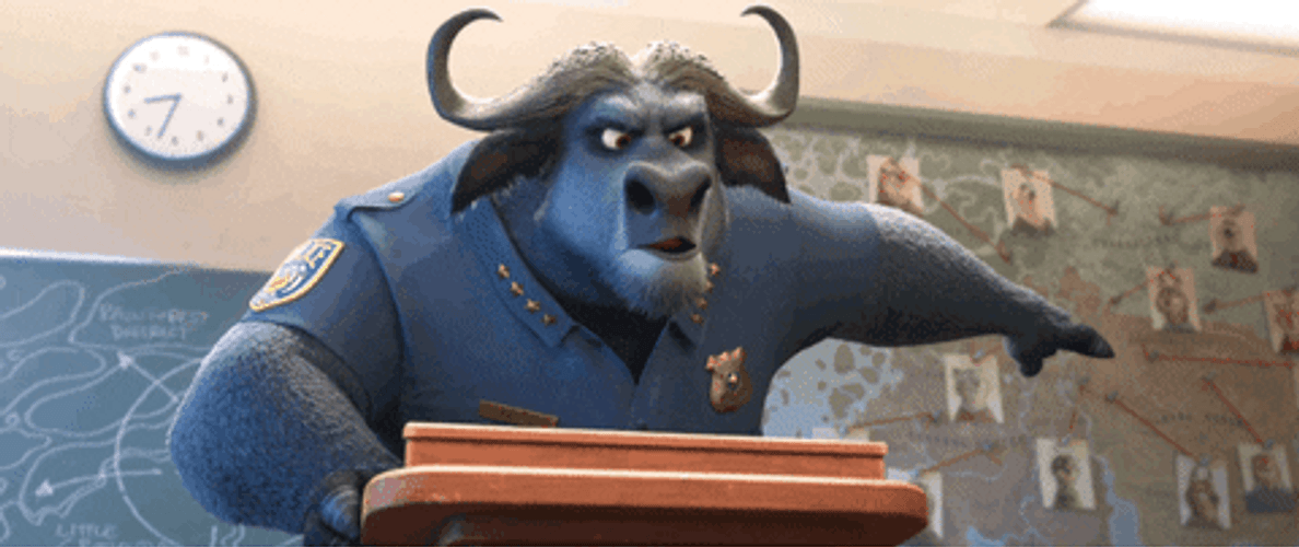 Zootopia Angry Chief Bogo GIF