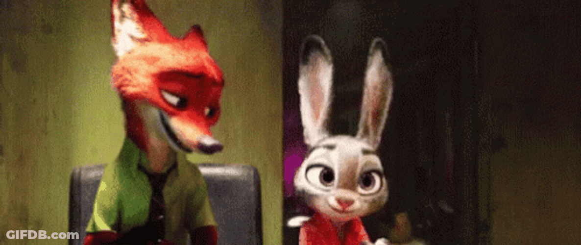 Zootopia Judy Nick Scary Suspense Turn Aroud GIF