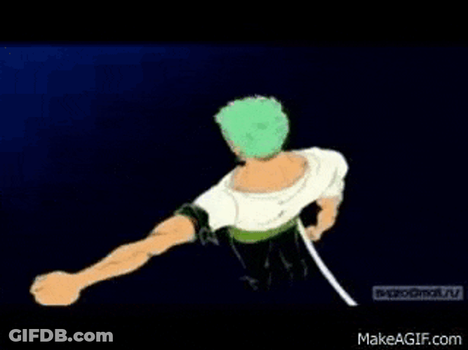 Zoro Cursed Sword Misses Arm Luck GIF