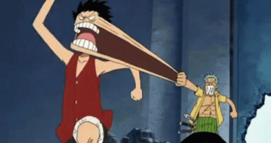 Zoro Luffy Funny Stretch GIF